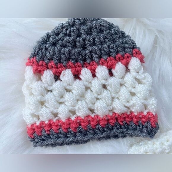 Newborn Crochet Baby Hat Set - Picture 8 of 12